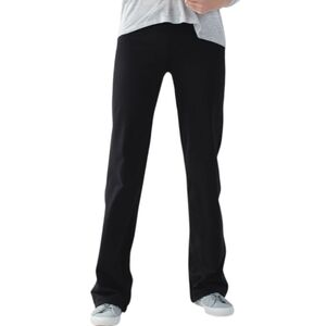 Lululemon Relaxed Fit Pant Women's 10 Black Athleisure High/Low Rise Rel: 12/15